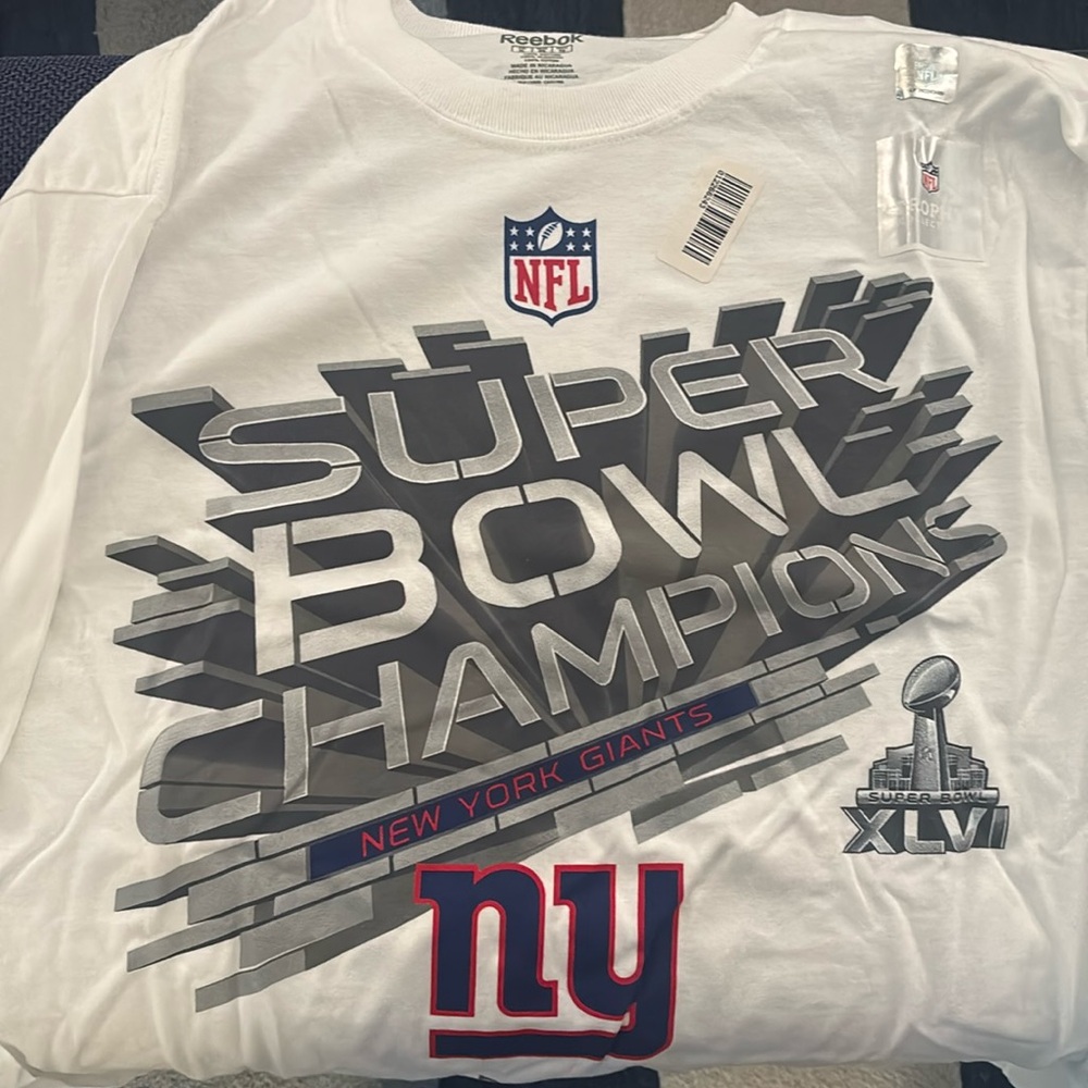 Official NFL Super Bowl XLVI NY GIANTS champions long sleeve t-shirt SIZE XL